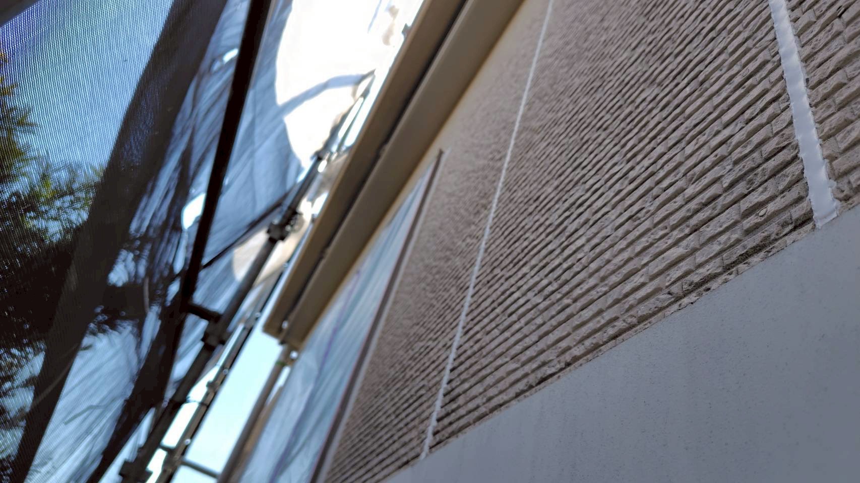 シーリング打ちが完了した外壁